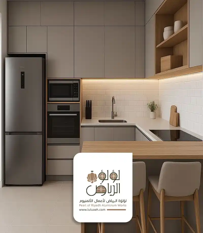 تفصيل مطبخ حديث دون مقابض