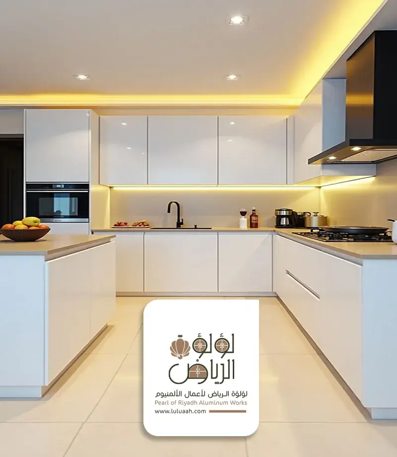 افضل مطابخ تفصيل الرياض مع اضاءة خافته